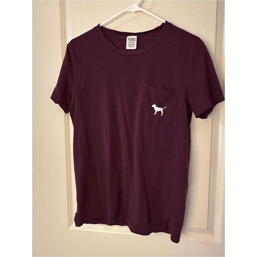 PINK Victoria's Secret Short Sleeve Tee - Plum womens Sz XS